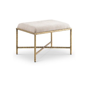 Meridian Furniture,Valley Chenille Fabric Bench - 1 of 4