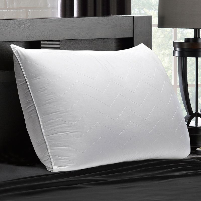 Ella Jayne Cotton Chevron Quilted Shell Down Alternative Pillow, 4 of 6