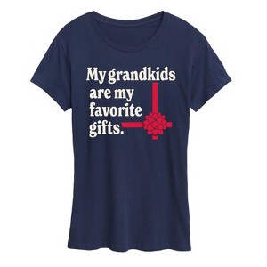 Women's - Instant Message - Grandkids Favorite Gift Short Sleeve Graphic T-Shirt - 1 of 4