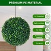 Artificial Plant Topiary Balls Outdoor, Faux Boxwood Balls Fake Green Plants Decorative Spheres for Front Porch Patio Garden Wedding Decor - 4 of 4