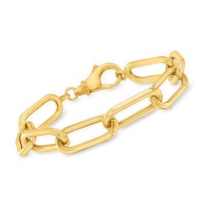 Ross-Simons 18kt Gold Over Sterling Large Paper Clip Link Bracelet