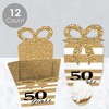 Big Dot of Happiness We Still Do - 50th Wedding Anniversary - Square Favor Gift Boxes - Anniversary Party Bow Boxes - Set of 12 - 3 of 4