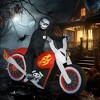 HOMCOM 70.75" Long Inflatable Halloween Grim Reaper Flaming Motorcycle Lighted Outdoor Garden Yard Party Decoration - 3 of 4
