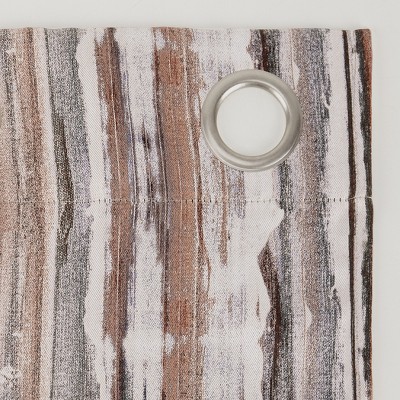 Cedar Orange Abstract Blackout Grommet Curtain Panel, 40" x 95"