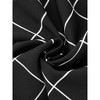Allegra K Women's Plaid Casual Contrast Color Long Sleeve Bow Tie Neck Blouse - 4 of 4