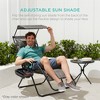 Best Choice Products Folding Zero Gravity Recliner Patio Lounge Chair w/ Canopy Shade, Headrest, Tray - 4 of 4