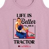 Women's - Instant Message - Life Is Better On A Tractor Graphic Racerback Tank - 2 of 4