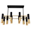 CWI Lighting,Anem 10 Light Down Chandelier With Matte Black & Satin Gold Finish - 2 of 4