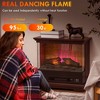 Kumasinova 26 Inch Electric Fireplace with Remote Control Freestanding Heater Stove Fireplace with 3D Realistic LED Flame,12H Timer,Brown - 4 of 4