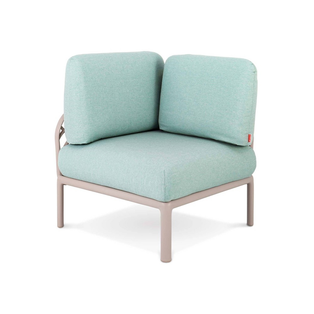 Photos - Garden Furniture Lagoon Laurel Outdoor Corner Seat with Cushion - Gray/Seafoam  