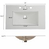 30" Bathroom Vanity with Sink aa??Freestanding Modern Wood Cabinet with Soft-Close Doors, Adjustable Shelf, Ceramic Basin - 2 of 4