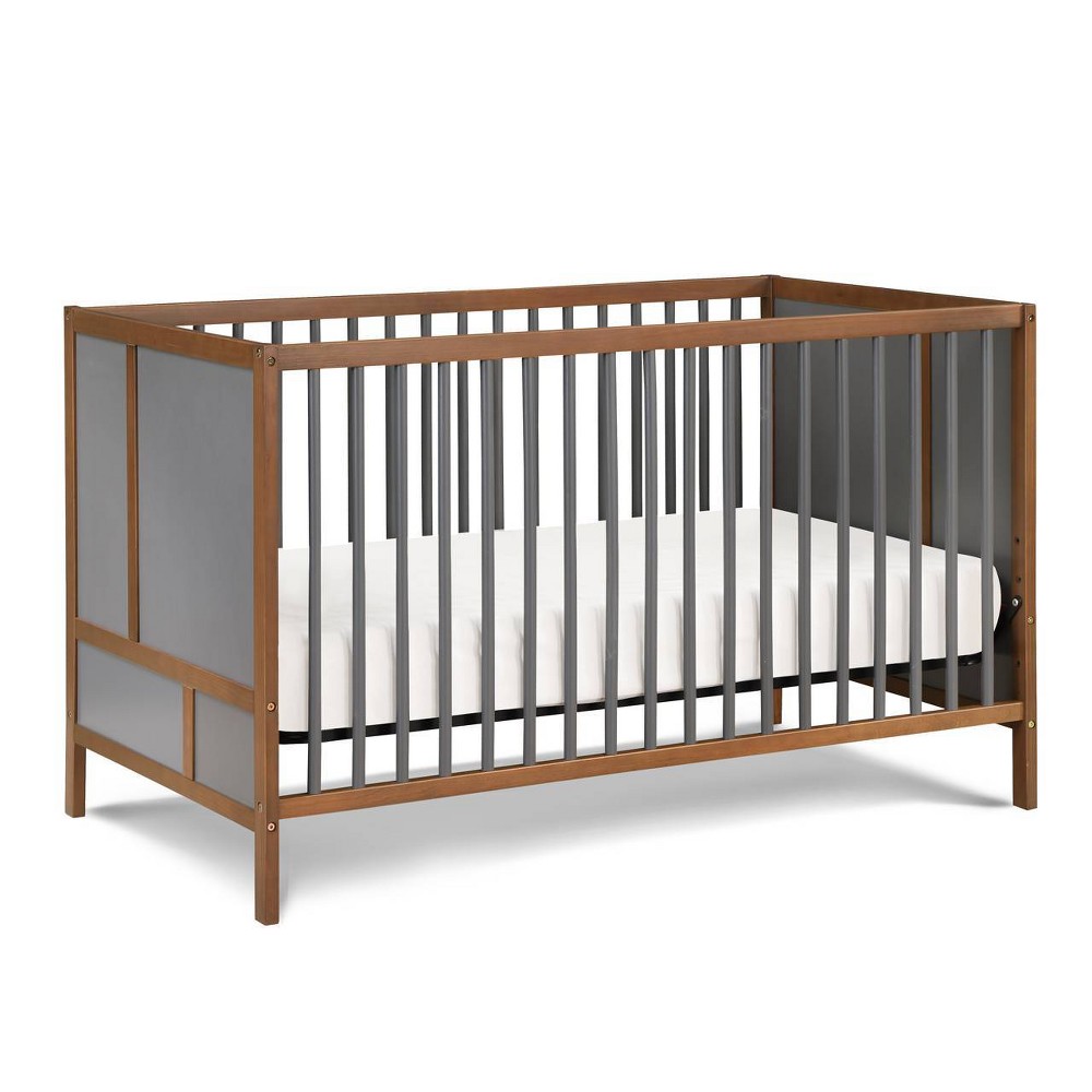 Photos - Cot Suite Bebe Pixie Finn 3-in-1 Crib - Walnut/Charcoal