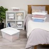 Sterilite Storage Box, 12 Quart Stackable Tote, Clear Plastic Container with Secure Snapping Lids for Home and Office Organization, White, 45 Pack - 3 of 3