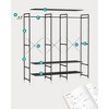SONGMICS Clothes Rack, Iron and Wood Wardrobe Closet Organizer, Heavy Duty Garment Rack with Hanging Rods - 4 of 4