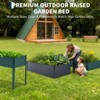 Large Oval Galvanized Raised Garden Bed Kit with Cover Zippered Screen Doors,Open Base Design,Thick Steel,Planter Box for Vegetables,Flowers - 3 of 4