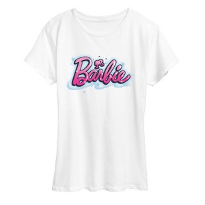 Women's - Barbie - Airbrush Logo Short Sleeve Graphic T-Shirt - 1 of 4