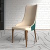 LeisureMod Elm Upholstered Dining Chair – High Back Side Chair with Ash Wood Legs and Curved Backrest for Kitchen and Dining Room Set of 4 - 2 of 4