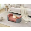 Gulches Gray Pink Pet Bed - Scandinavian Style Elevated Cat Couch - 4 of 4