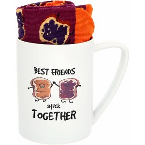 Pavilion Gift Company - Stick Together - 18 oz Mug and Sock Set - Drinkware - 1 of 4