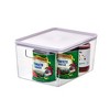 iDesign Pantry Bin with Lid for Kitchen, Set of 3, Clear/Purple - 3 of 4
