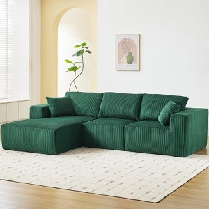 Modular Cloud Sectional Sofa with L-Shape Chaise, Deep Seat Upholstered Couch, Modern Living Room Bedroom Couch, No Assembly Required - 1 of 4
