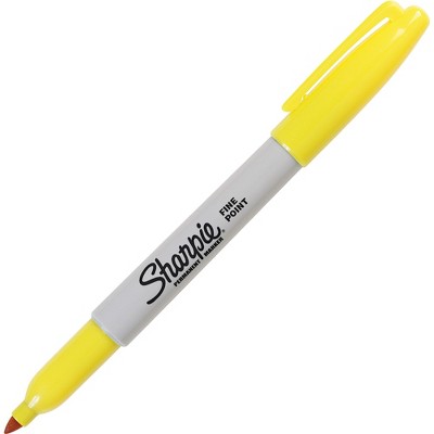 Sharpie Permanent Marker Fine Point Yellow 30035