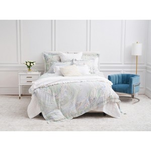 EY Essentials Marble Sea Glass Duvet Cover Collection - 1 of 4