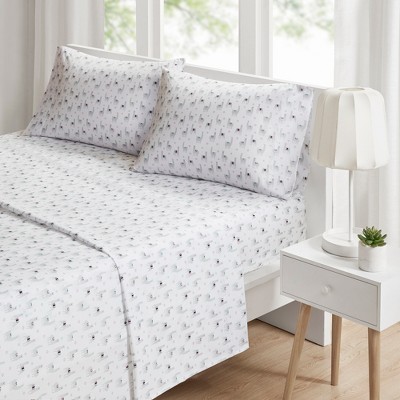 LIVN CO. 4 Pcs Ultra-soft Wrinkle Free Microfiber Sheet Set, OEKO-TEX Certified Cute Pattern Bedding Set for Kids with Matching Pillow Cases