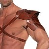 Underwraps Dragon Warrior Faux Leather Shoulder Pauldrons Adult Costume Accessory | Brown - 3 of 4