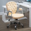 NicBex Adjustable Height PU Leather Swivel Home Office Chair with Padded Armrests for Work Study Vanity - 2 of 4