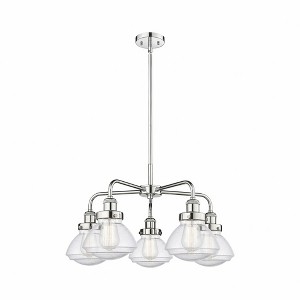 Olean - 5 Light Stem Hung Chandelier In Art Deco Style-13.5 Inches Tall and 24.5 Inches Wide - 1 of 1