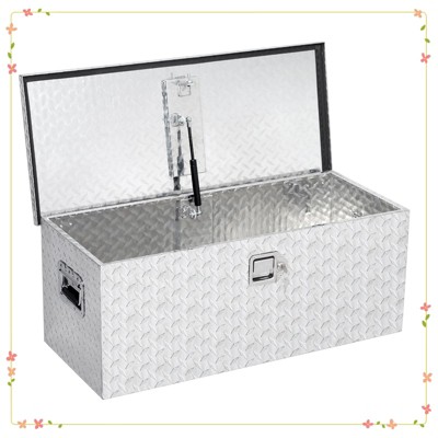 Heavy Duty Aluminum Diamond Plated Tool Box Pick Up Truck Bed RV Trailer Toolbox
