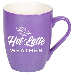 Elanze Designs Hot Latte Weather Passion Purple 10 ounce New Bone China Coffee Cup Mug - 1 of 4