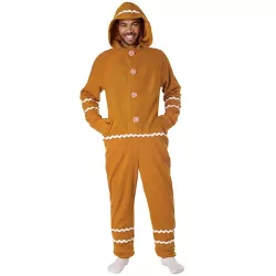 California Costumes Gingerbread Fleece Jumpsuit Adult Costume, X-Small