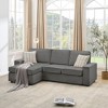 ODK L-Shaped Modular Sectional Sofa, Deep Seated Cloud Couch, Modern Corduroy Couch, Convertible Sofa Lounge, Upholstered Couches for Living Room - 3 of 4