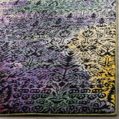 Mid-Century Modern Watercolor Artistry Synthetic Area Rug, 4' x 6', Multicolor