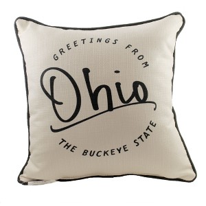 Home Decor 16.0 Inch Greetings From "State" Travel Souvenir Trip Throw Pillows - 1 of 3