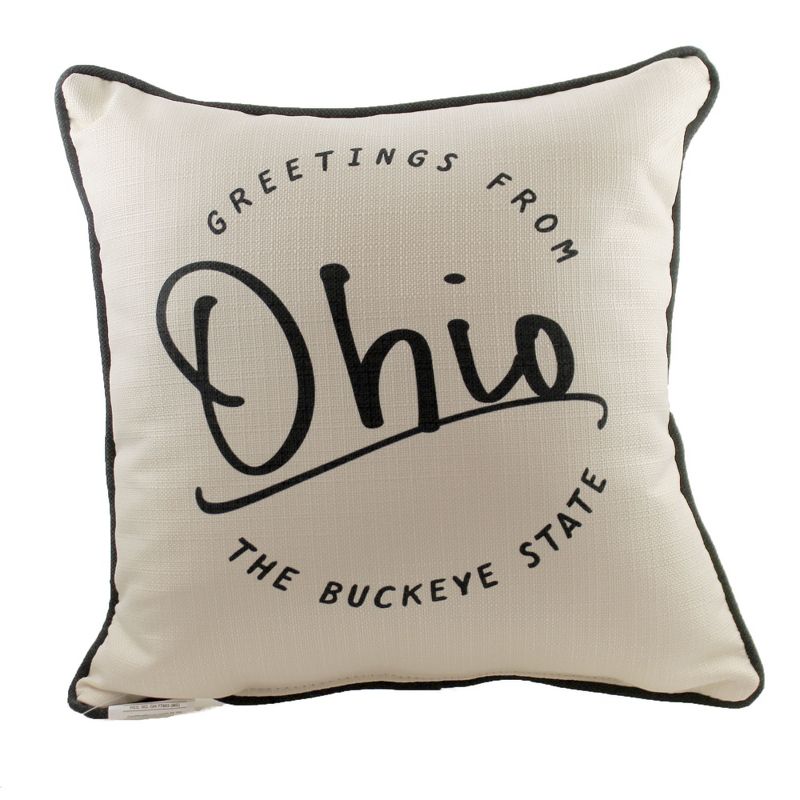 Home Decor 16.0 Inch Greetings From "State" Travel Souvenir Trip Throw Pillows, 1 of 4