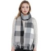 Anna-Kaci Women's Classic Plaid Fringe Scarf Soft Cashmere Feel Winter Checked Wrap Shawls - 3 of 4