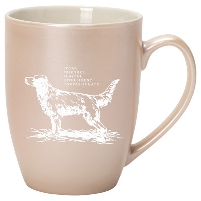 Elanze Designs 10 Ounce Ceramic Decorative Laser Engraved Giftable Novelty Tea Coffee Cup Mug Precious Pearl Dog Loyal Friendly Playful Intelligent