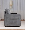 CAVINAS Retractable 3 Seater Sofa, Corduroy Sofa, Upholstered Flexible Sofa, Upholstered Couches for Living Room, Apartment - 3 of 4
