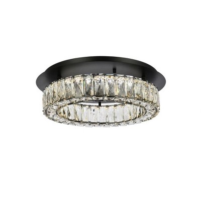 Elegant Lighting Monroe 1 - Light Flush Mount in  Black