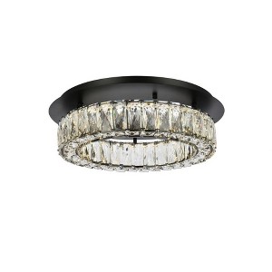Elegant Lighting Monroe 1 - Light Flush Mount in  Black - 1 of 4