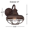 Franklin Iron Works Park Rustic Farmhouse Outdoor Wall Light Fixture Oil Rubbed Bronze Caged 9" for Post Exterior Barn Deck House Porch Yard Patio - 4 of 4
