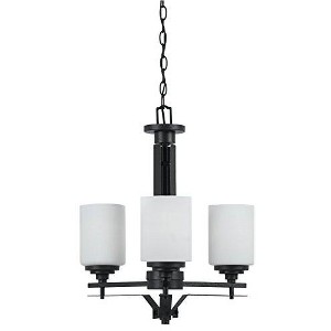Cal Lighting 60Wx3 Judson Iron 3 Lgt Chandelier - Frosted White - 1 of 1