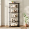 6 Tiers Book Shelf, Home Office Bookshelf Storage Organizer, Vintage Industrial Style Bookcase, Free Standing Storage Shelving Unit - 3 of 4