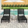 Merax 2-Piece Outdoor Chaise Lounges with Adjustable Backrest - 2 of 4