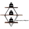 Artloge 3 Tiers Retro Rustic Floating Wall Mounted Display Shelf Kitchen Metal Rack for Room Home Art Decor Display - 4 of 4