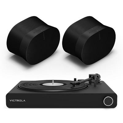 Victrola Stream Onyx Works with Sonos Wireless Turntable with Pair of Sonos Era 300 Wireless Smart Speakers