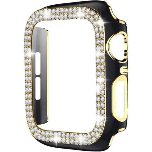 Worryfree Gadgets Bling Bumper Case For Apple Watch 45mm, Black